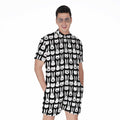 Rabbit And Cat Pattern Print Men's Romper