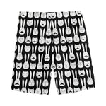 Rabbit And Cat Pattern Print Men's Sports Shorts