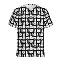 Rabbit And Cat Pattern Print Men's Athletic T-Shirt