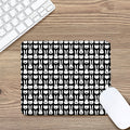 Rabbit And Cat Pattern Print Mouse Pad