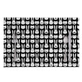 Rabbit And Cat Pattern Print Placemat