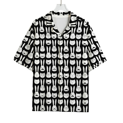 Rabbit And Cat Pattern Print Rayon Hawaiian Shirt