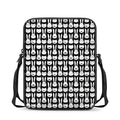 Rabbit And Cat Pattern Print Rectangular Crossbody Bag