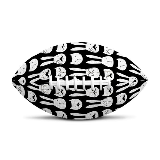 Rabbit And Cat Pattern Print Rugby Ball