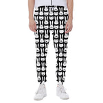 Rabbit And Cat Pattern Print Scuba Joggers