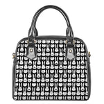 Rabbit And Cat Pattern Print Shoulder Handbag