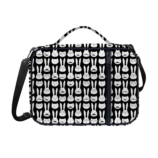 Rabbit And Cat Pattern Print Shoulder Strap Bible Bag