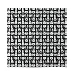 Rabbit And Cat Pattern Print Silk Bandana