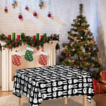 Rabbit And Cat Pattern Print Tablecloth