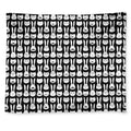 Rabbit And Cat Pattern Print Tapestry