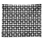 Rabbit And Cat Pattern Print Tapestry