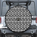 Rabbit And Cat Pattern Print Tire Cover With Camera Hole