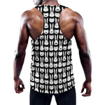 Rabbit And Cat Pattern Print Training Tank Top