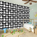 Rabbit And Cat Pattern Print Wall Sticker