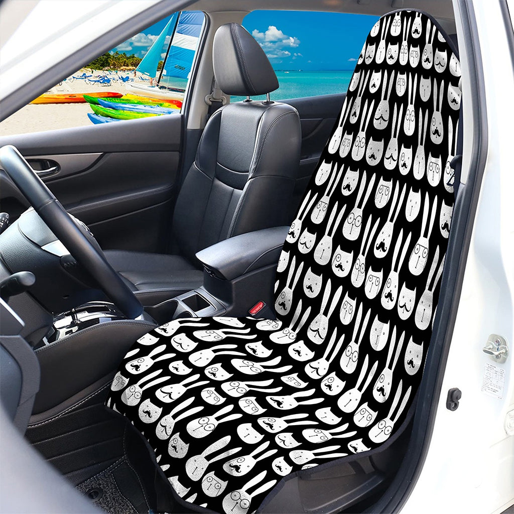 Rabbit And Cat Pattern Print Waterproof Car Seat Cover