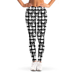 Rabbit And Cat Pattern Print Women's Leggings