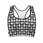 Rabbit And Cat Pattern Print Women's Sports Bra