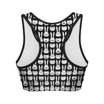 Rabbit And Cat Pattern Print Women's Sports Bra