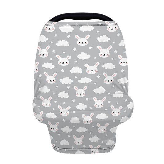 Rabbit And Cloud Pattern Print Baby Seat Cover