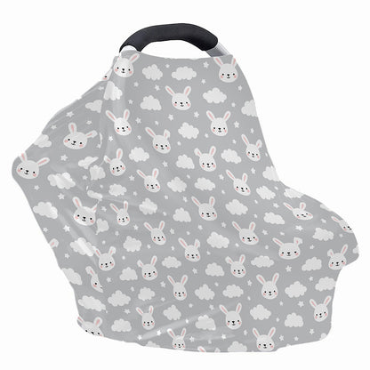 Rabbit And Cloud Pattern Print Baby Seat Cover