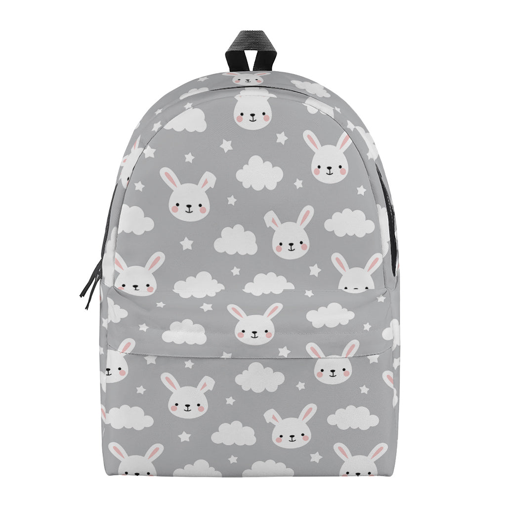 Rabbit And Cloud Pattern Print Backpack