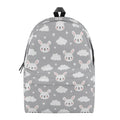 Rabbit And Cloud Pattern Print School Backpack