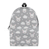 Rabbit And Cloud Pattern Print Backpack