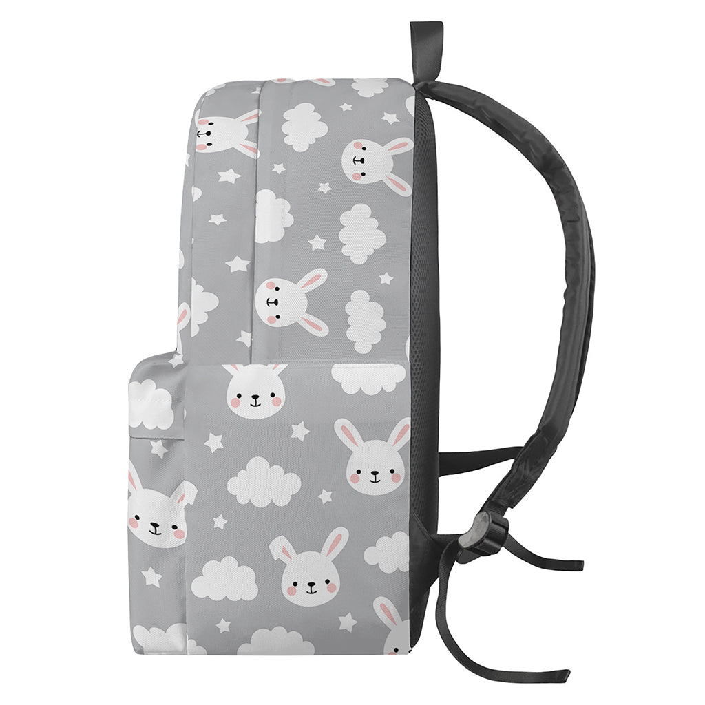 Rabbit And Cloud Pattern Print Backpack