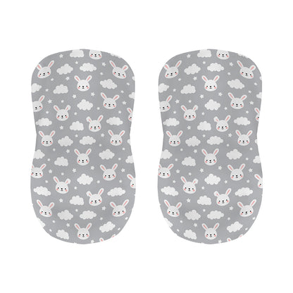 Rabbit And Cloud Pattern Print Bar Stool Covers