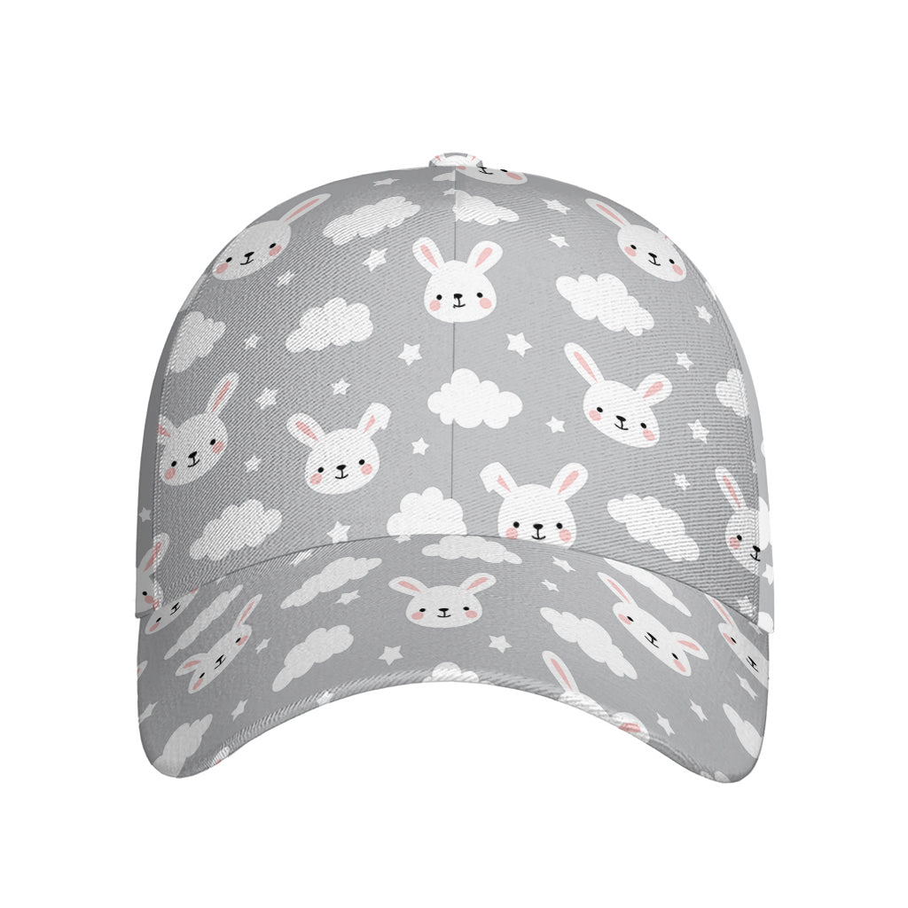 Rabbit And Cloud Pattern Print Baseball Cap