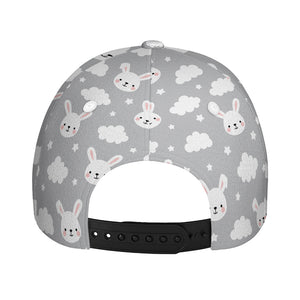 Rabbit And Cloud Pattern Print Baseball Cap