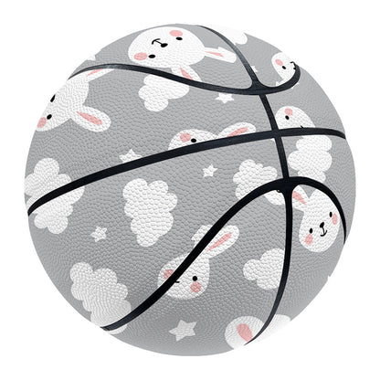 Rabbit And Cloud Pattern Print Basketball
