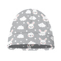 Rabbit And Cloud Pattern Print Beanie