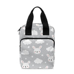 Rabbit And Cloud Pattern Print Bible Tote Bag