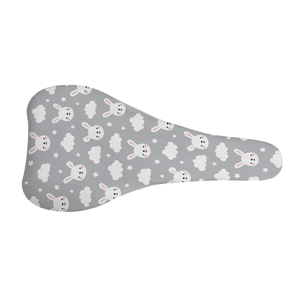 Rabbit And Cloud Pattern Print Bicycle Seat Cover