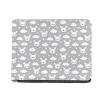 Rabbit And Cloud Pattern Print Bifold Wallet