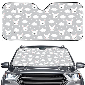 Rabbit And Cloud Pattern Print Car Windshield Sun Shade