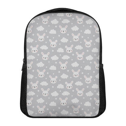 Rabbit And Cloud Pattern Print Casual Backpack