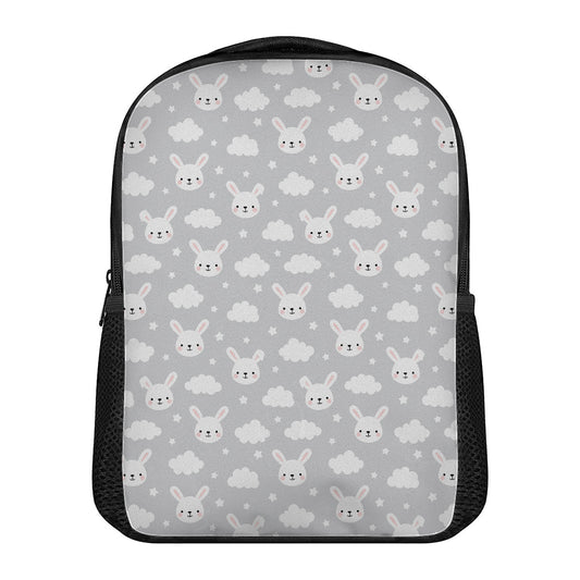 Rabbit And Cloud Pattern Print Casual Backpack