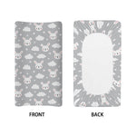 Rabbit And Cloud Pattern Print Changing Pad Cover
