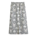 Rabbit And Cloud Pattern Print Cotton Front Slit Maxi Skirt
