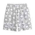 Rabbit And Cloud Pattern Print Cotton Shorts