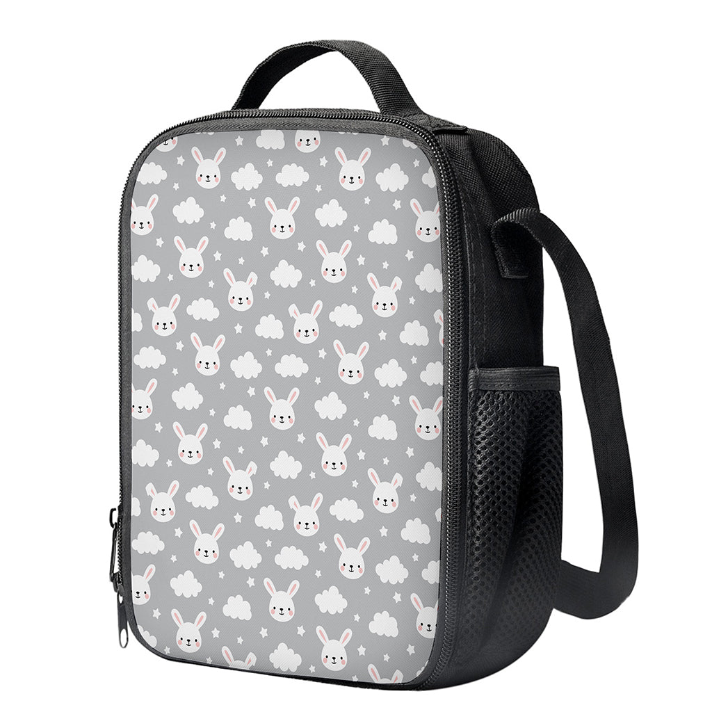 Rabbit And Cloud Pattern Print Crossbody Lunch Bag
