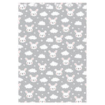 Rabbit And Cloud Pattern Print Curtain