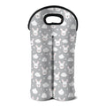 Rabbit And Cloud Pattern Print Double Neoprene Wine Tote