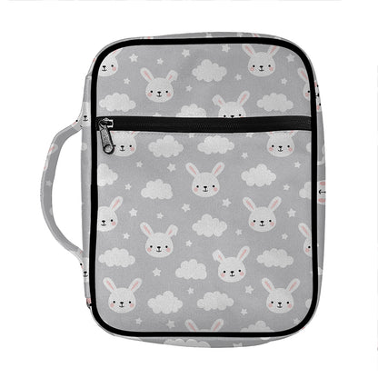 Rabbit And Cloud Pattern Print Front Pocket Bible Bag