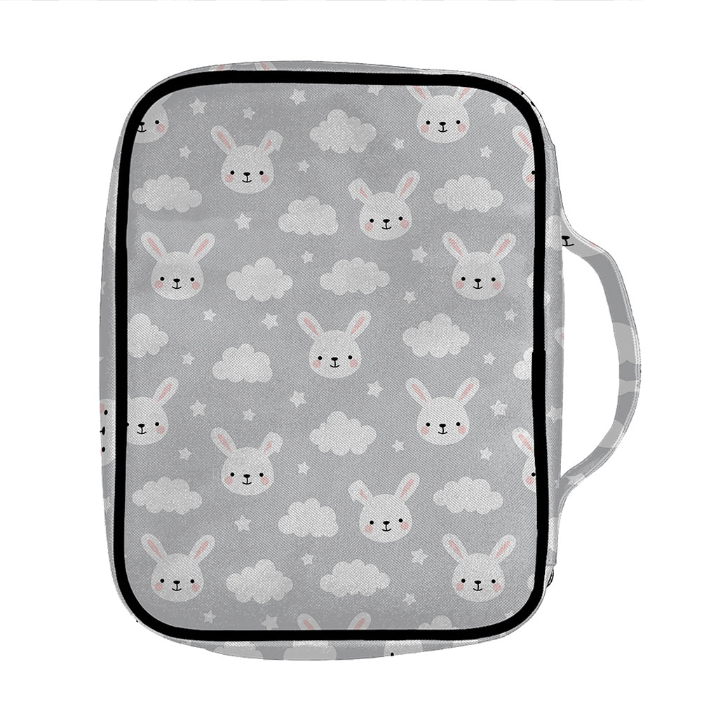 Rabbit And Cloud Pattern Print Front Pocket Bible Bag