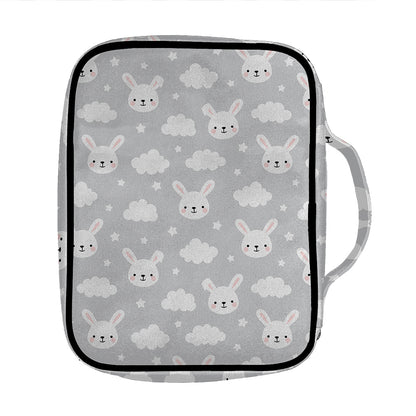 Rabbit And Cloud Pattern Print Front Pocket Bible Bag