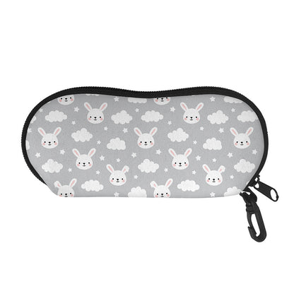 Rabbit And Cloud Pattern Print Glasses Case