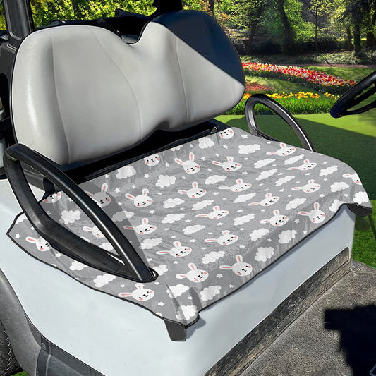 Rabbit And Cloud Pattern Print Golf Cart Seat Cover